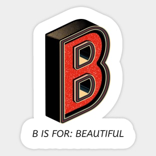 B alphabet Sticker